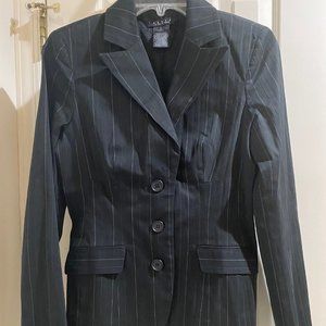 Laundry By Shelli Segal Black Pin Stripe Jacket Size 6